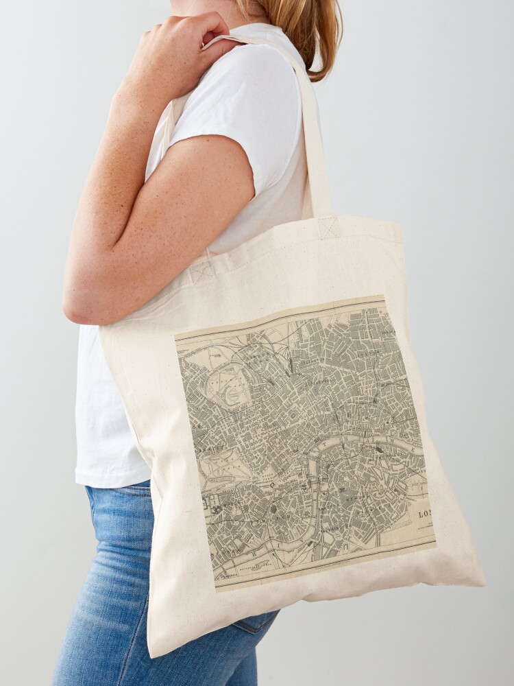 Luxury Bags London - London-Karte (19. Jahrhundert) Tragetasche Geschenktaschen Handtasche