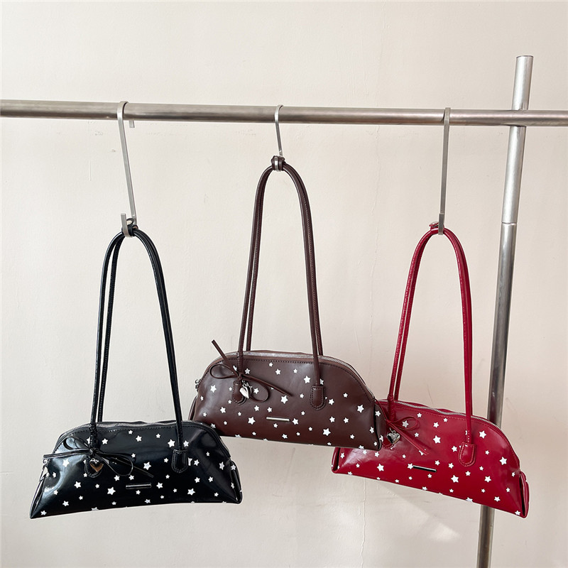 Luxury Bags Affordable - Neue PU-Sternen-Schleifen-Reißverschluss-Tasche mit exquisiter Textur, modische