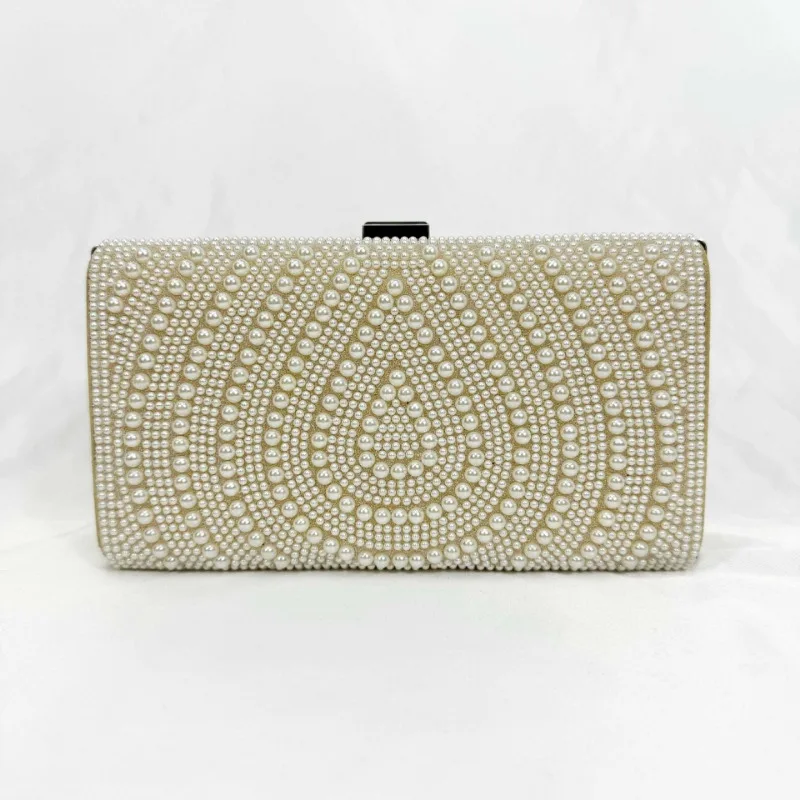 Luxury Bags White - Hochzeits taschen Luxus weiße Perle Clutch