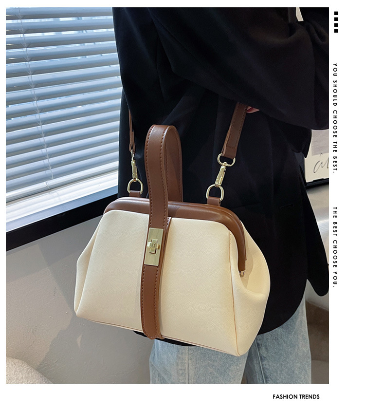 Luxury Bags In Sale - Neue Vintage-Schultertasche, Luxus-Ledertasche mit Metallschnalle, klassisch