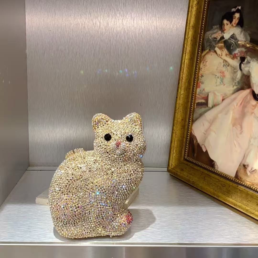Luxury Bags Cute - Goldene Niedliche Katzenform Damenhandtasche Hochzeit Party