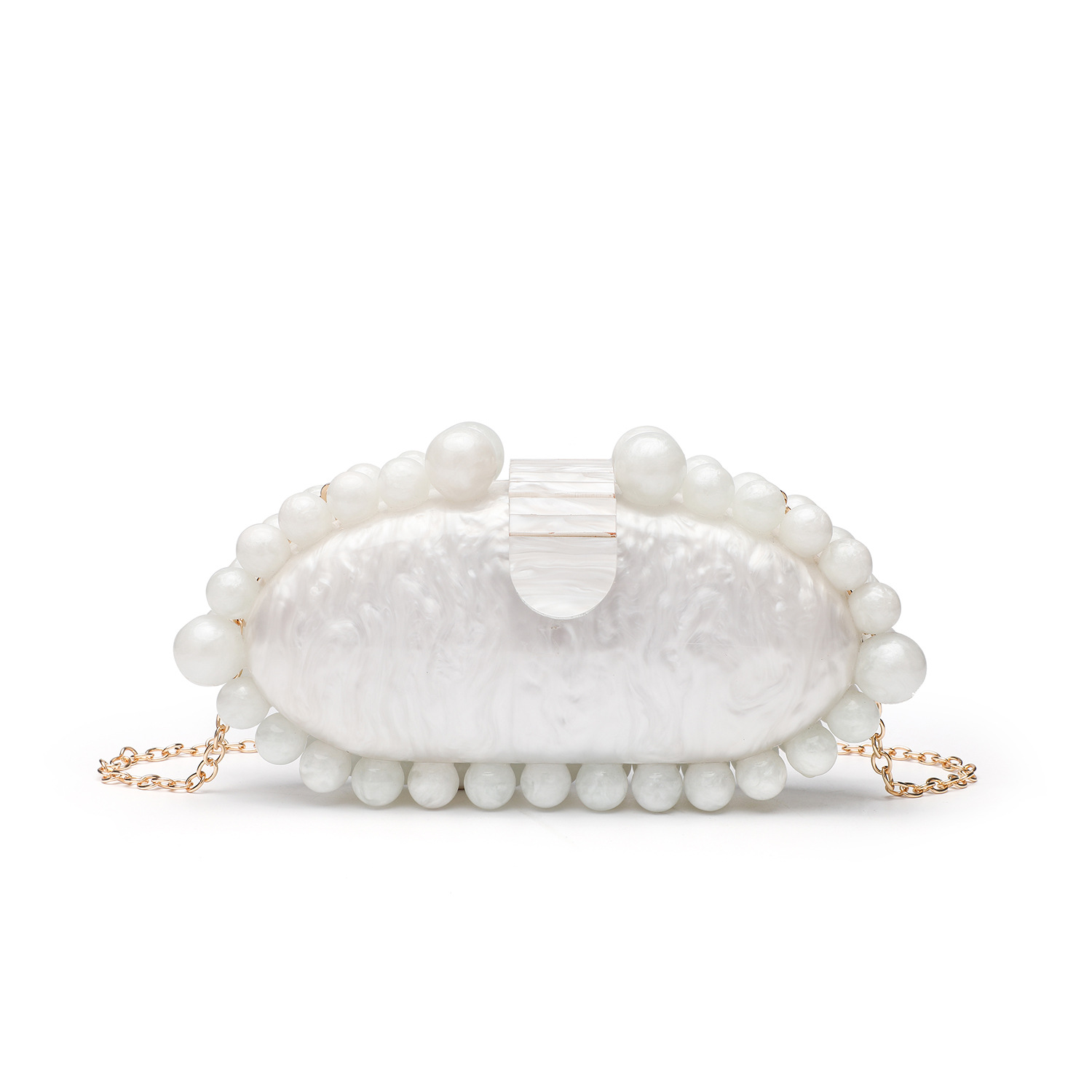 Elegante Marmor-Acryl-Clutch,  – Luxury Bags White Bewertung und Preis