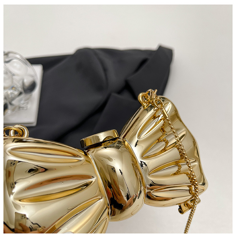 Glänzende goldene Metall-Schle – Luxury Bags Cute Bewertung und Preis
