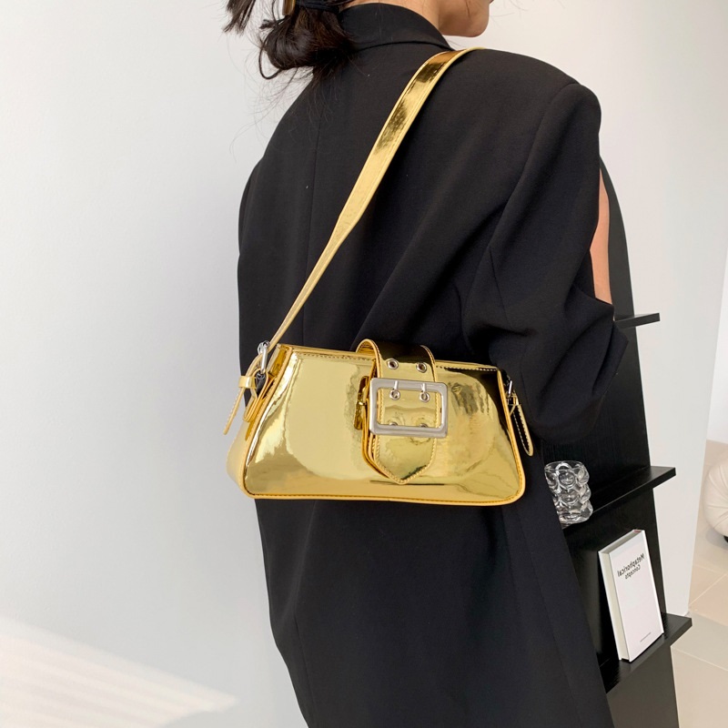 Y2k Gold Schulter tasche für F – Luxury Y2K Bags Bewertung und Preis